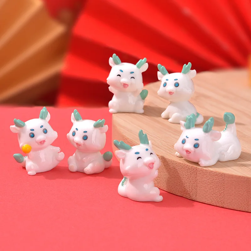 

Chinese Loong Micro Landscape Home Desktop Ornaments Cute New Year Resin Ornaments