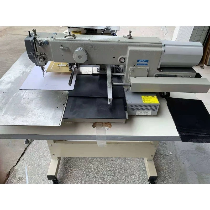 Fully Automatic Label Trademark Logo Feeding Pattern Sewing Machine Jeans Label Tag Attaching Pattern Sewing Machine