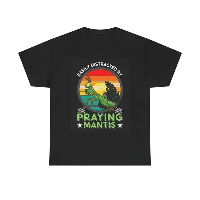 Easily Distracted By Praying Mantis T Shirt Brand New Apparel