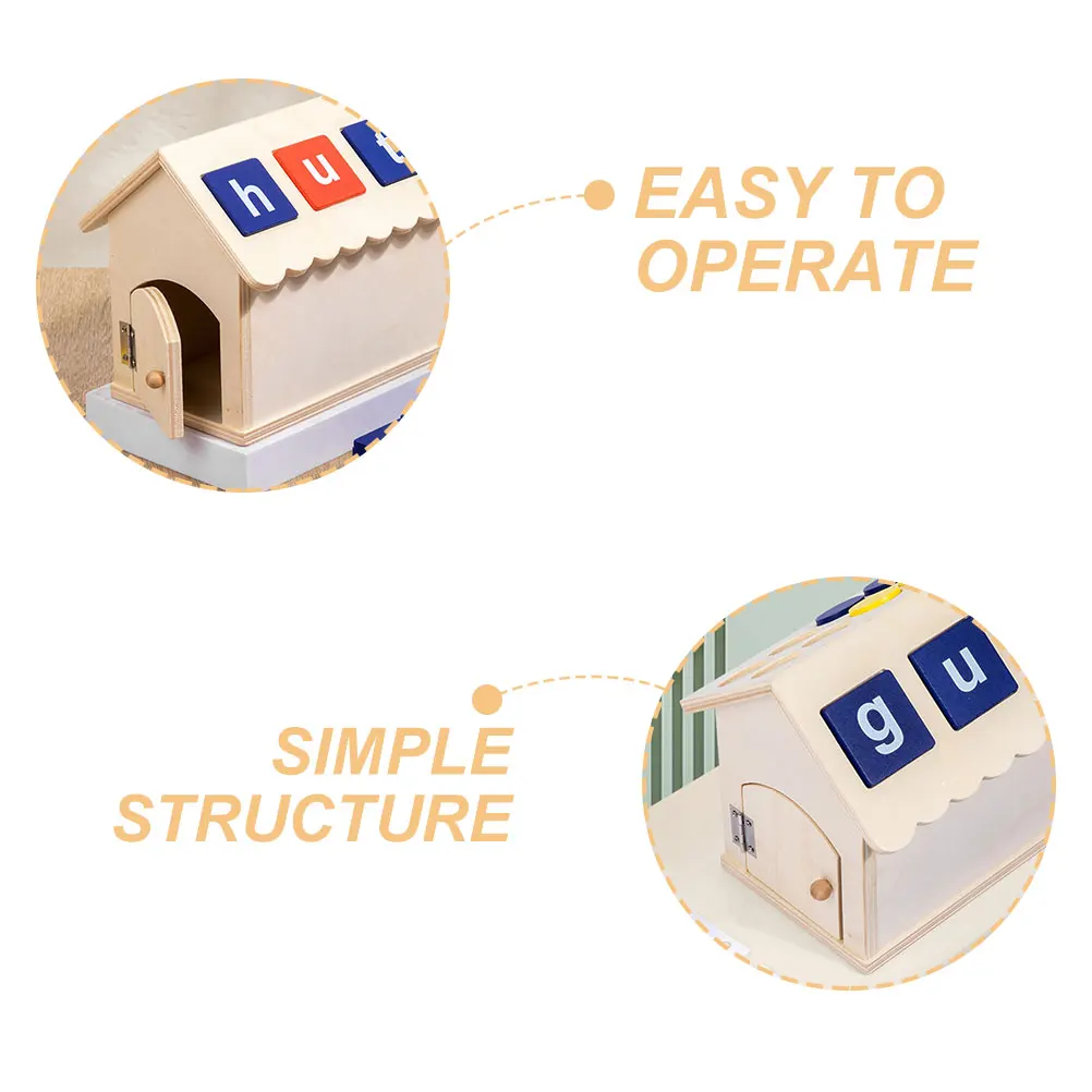 Palavra casa de educação infantil brinquedos infantis jogos de cartas para crianças de madeira do jardim de infância