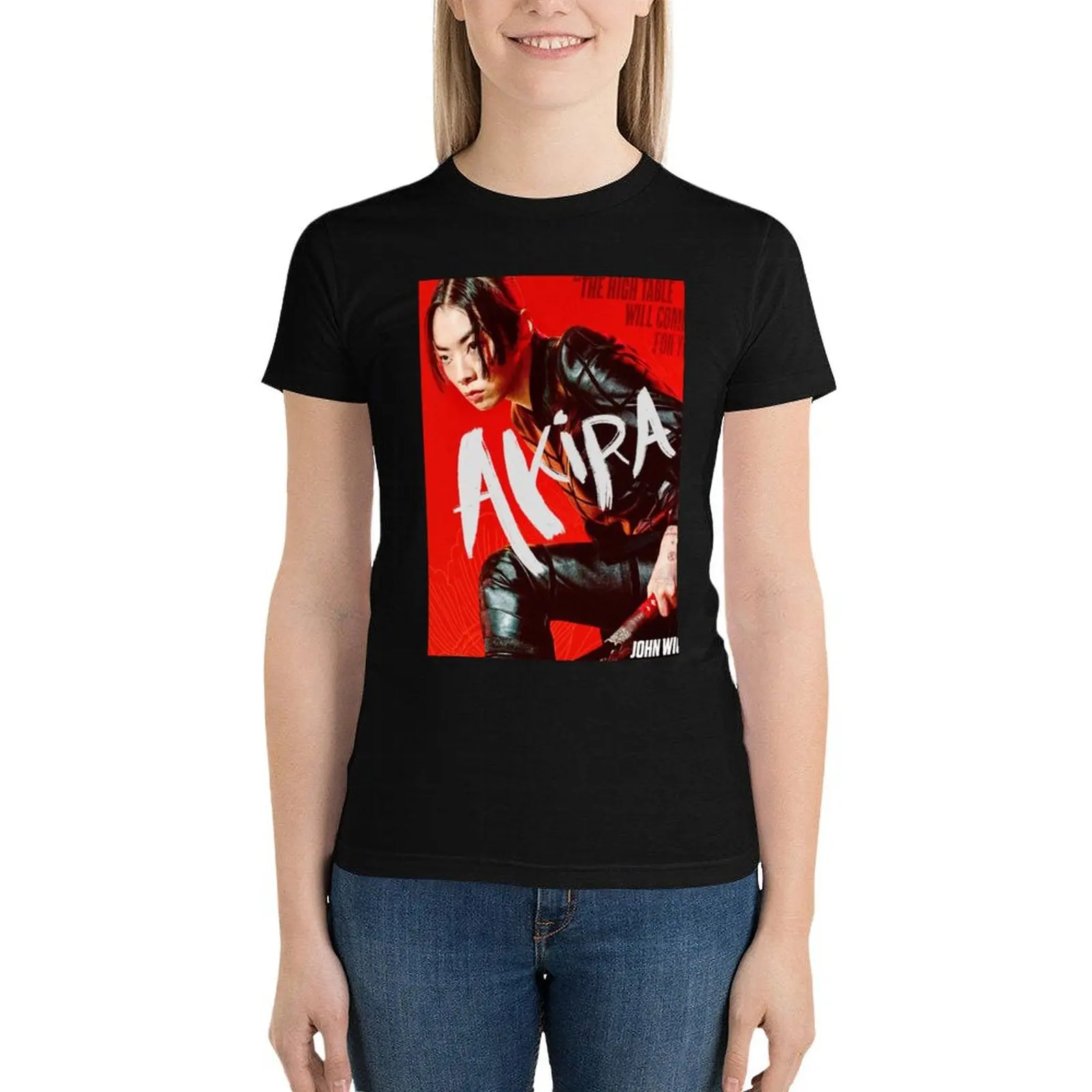 Akira - John Wick 4 Movie T-Shirt plus size tops oversized animal print shirt for girls t shirt Women