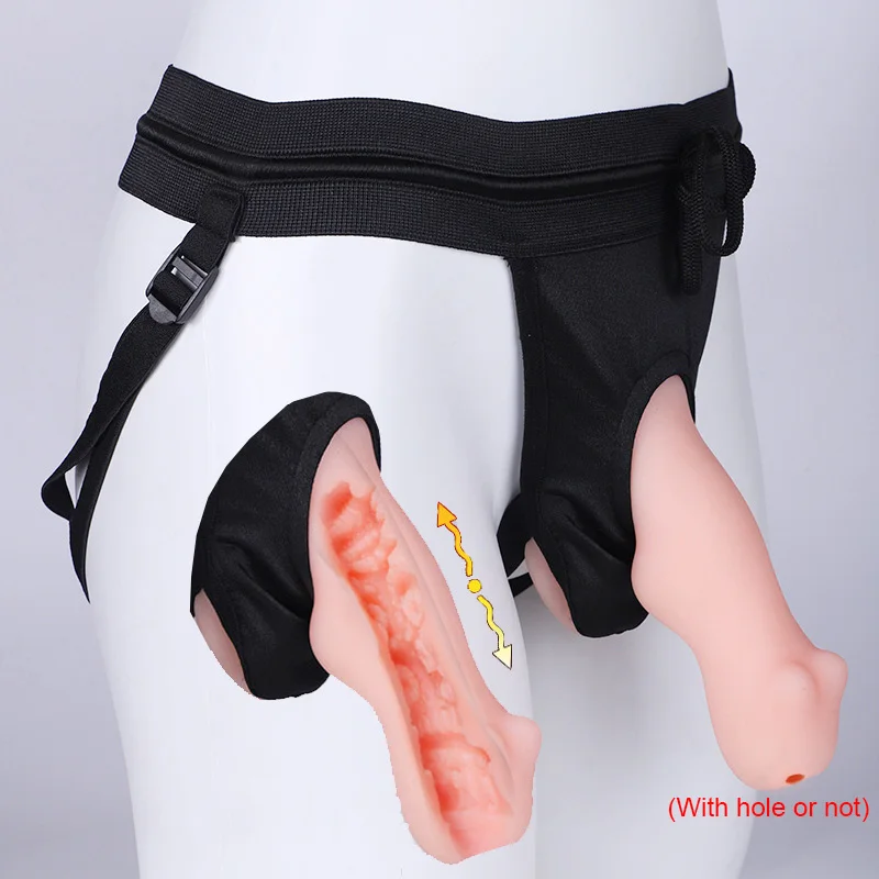 Strap On Dildo Vagina Male Masturbators For Men Hands Free Outdoor Play Sex Toys Artificial Vagina 18 Real Pussy Adult Goods