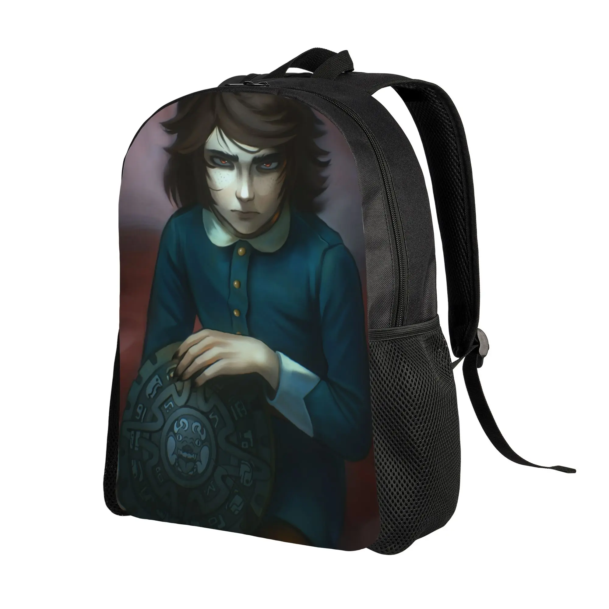 Abaddon Cute Horror Anime Backpack for Men Women Fashion High School Hiking Travel Daypack Haunteds Hotels Laptop Shoulder Bag