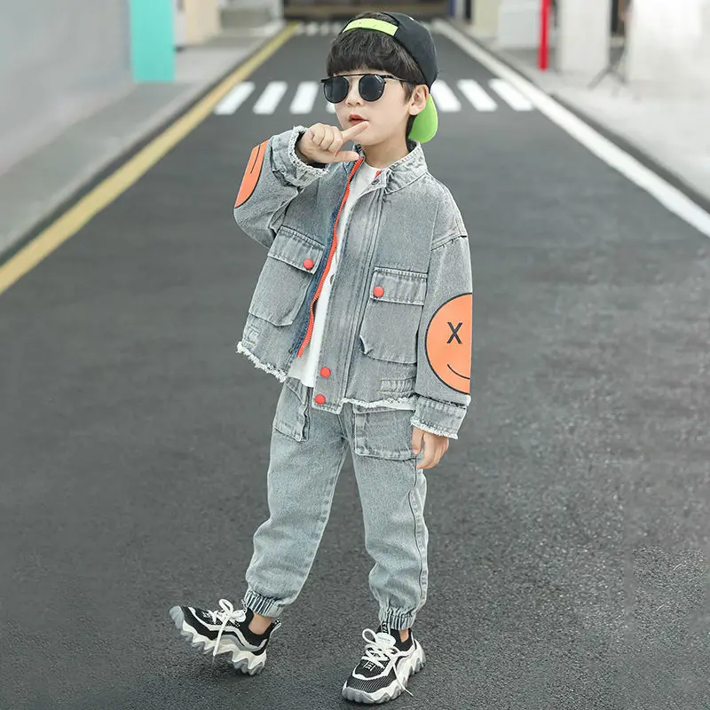 Boys Clothing Set Children Clothing Sets Kids Clothes Boy Suits For Boys Clothes Spring  Autumn Kids  demin Tracksuit 3-13 years