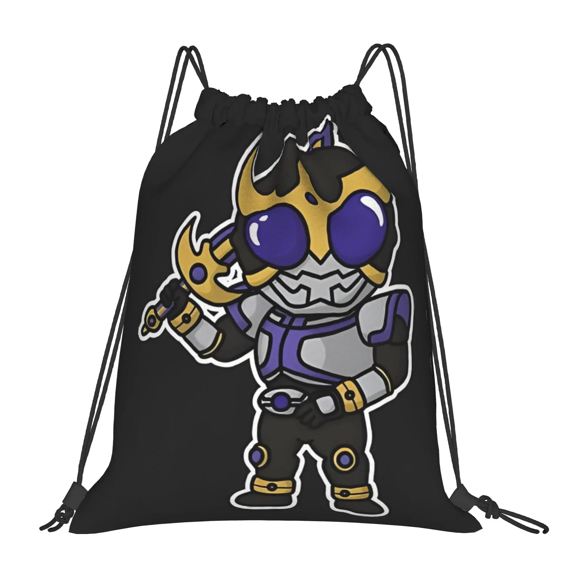 For travel Pouch Kamen Rider Kuuga Titan  Kawaii Drawstring Bags Shopping Shoe Clothes Storage Multi-function Portable Rucksack