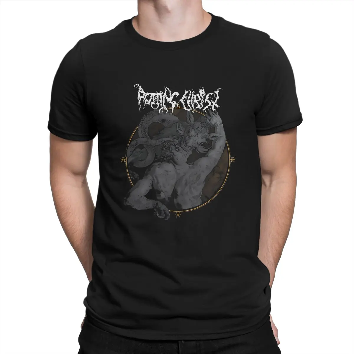 Dragon Snake Head T-Shirt Men Rotting Christ Awesome Cotton Tees Crew Neck Short Sleeve T Shirt Gift Idea Clothing