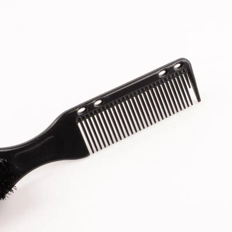 1 Stück 2-in-1 Haar- und Bartbürste mit weichen Nylonborsten und integriertem Kamm, perfekt für die tägliche Pflege von Männern, für den Barbierbedarf und den Heimgebrauch. – Detail 5