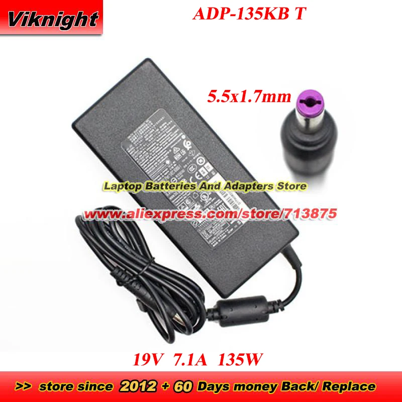 

ADP-135KB T Power Adapter 135W 19V 7.1A AC Adapter 5.5x1.7mm Purple Plug for Aspire V17 Nitro VN7-792G-59CL