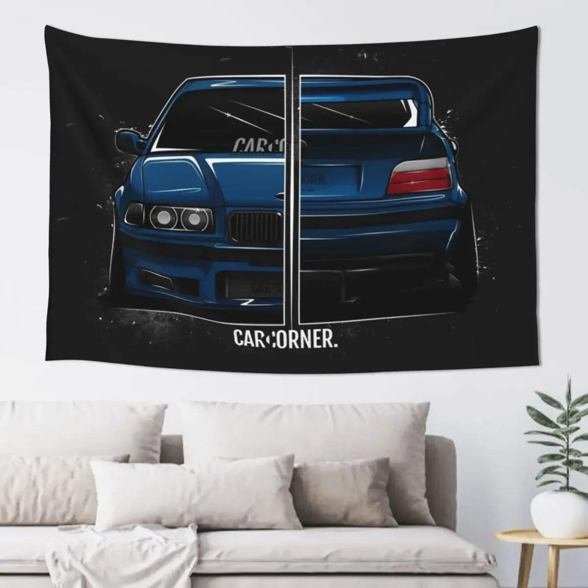 

E36 M3 Stanced Tapestry Funny Wall Mural Tapestry