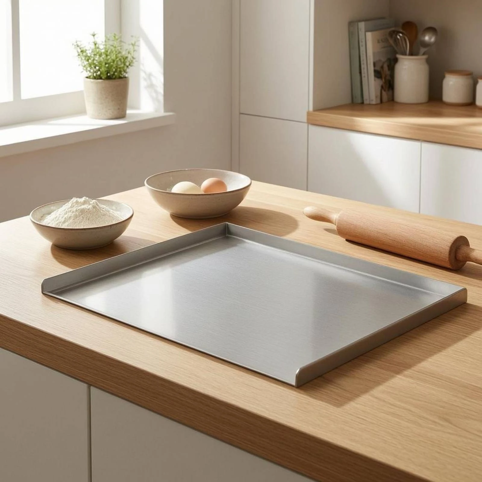 

Stainless Steel Prep Board Brushed Finish Countertop Prep Board Flat Surface Sturdy