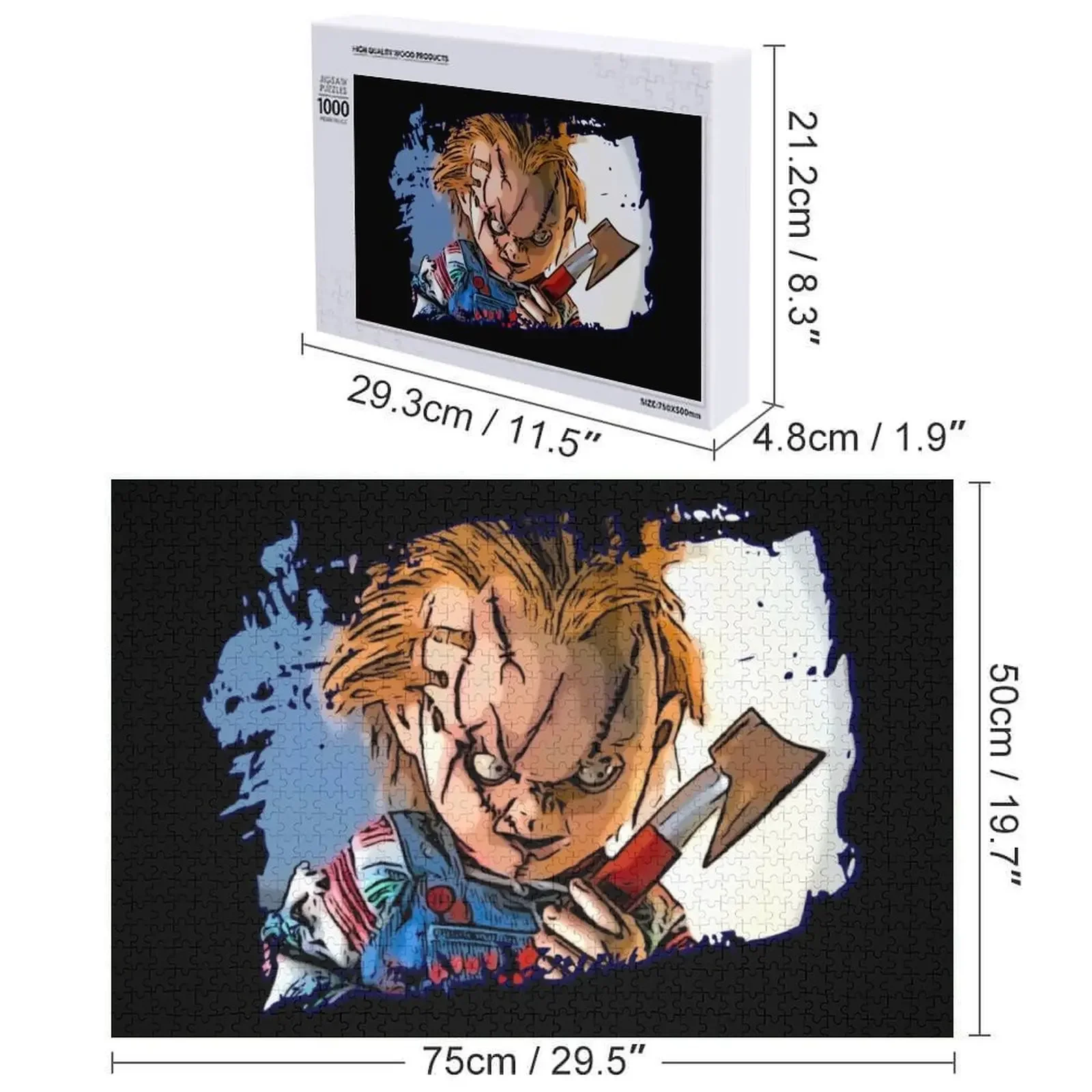 Chucky-Poupée de jeu pour enfants, puzzle en bois avec nom personnalisé, jouets de roman, cadeau pour enfant, 2022