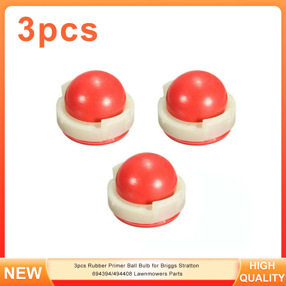 

3pcs Rubber Primer Ball Bulb for Briggs Stratton 694394/494408 Lawnmowers Parts