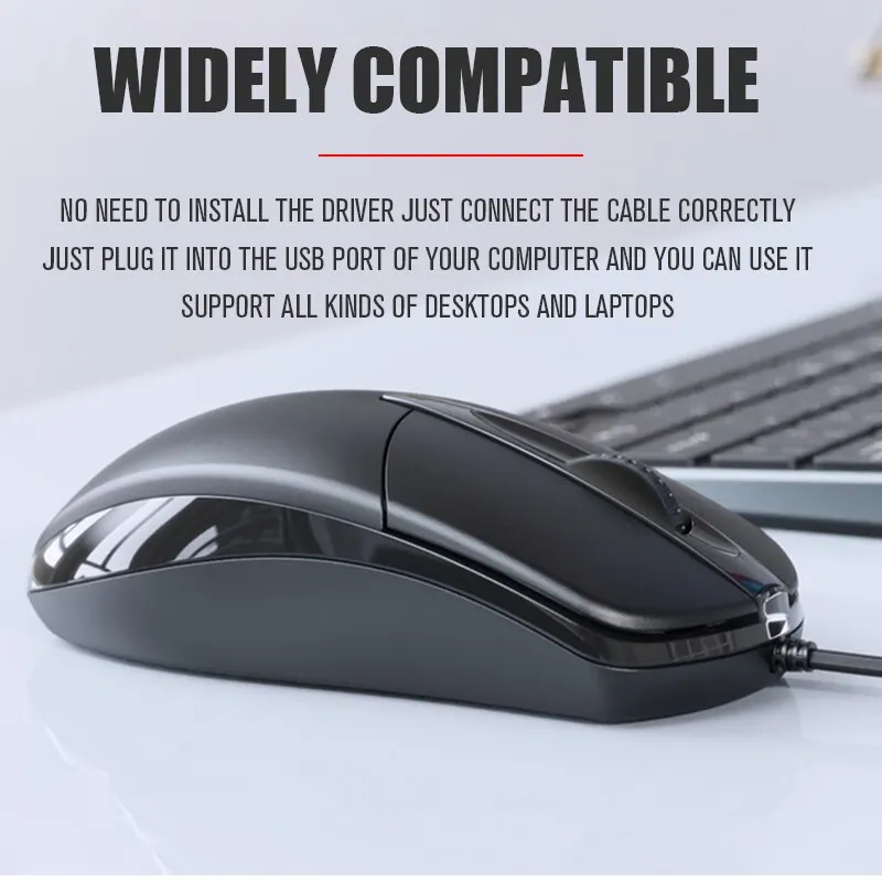 USB Wired Computer Mouse Optical Mouse Gamer PC Laptop Notebook Computer Mouse Mice for Office Home Use