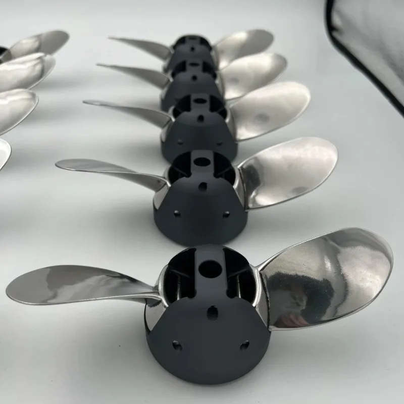 Looook Store Replacement Stainless Steel 2-Blade Propeller 6374 6384 High Thrust for Kayak Electric Outboard Motor