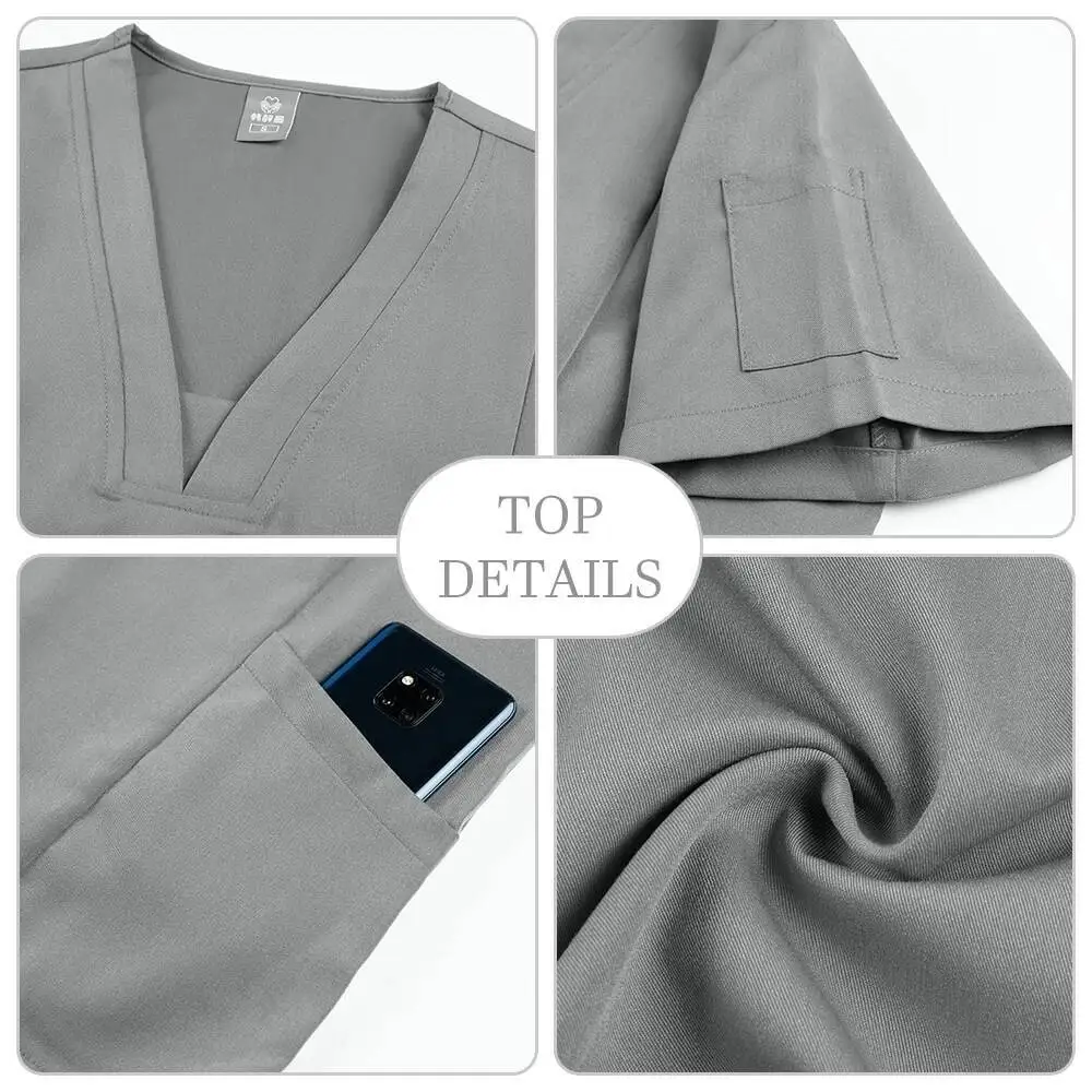 Chirurgische uniformen Vrouw scrubset Medische verpleegster Schoonheidssalon Werkkleding Scrubs Topbroek Spa Arts Verpleging Klinisch pak