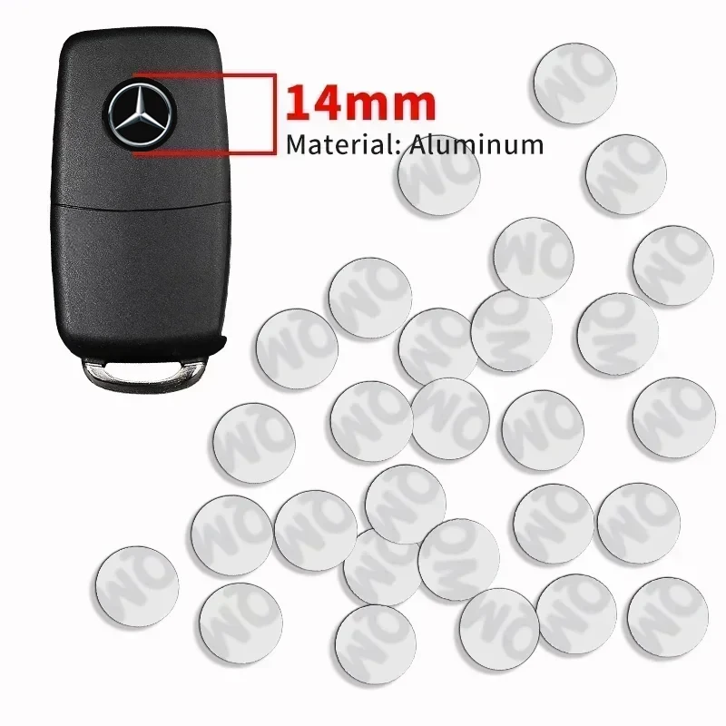 Car Key Emblem Sticker Logo Auto Key Logo Sticker Emblem Decoration Decals for Mercedes Benz B/C/E/S Class A Class C200L GLC GLK