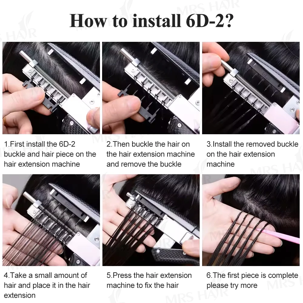 6D وصلات شعر شعر الإنسان ريمي مايكرو صغيرة مستقيم 6D 2 الجيل ملحقات غير مرئية مايكرو الخرز قطع الشعر الطبيعية الحقيقية #6