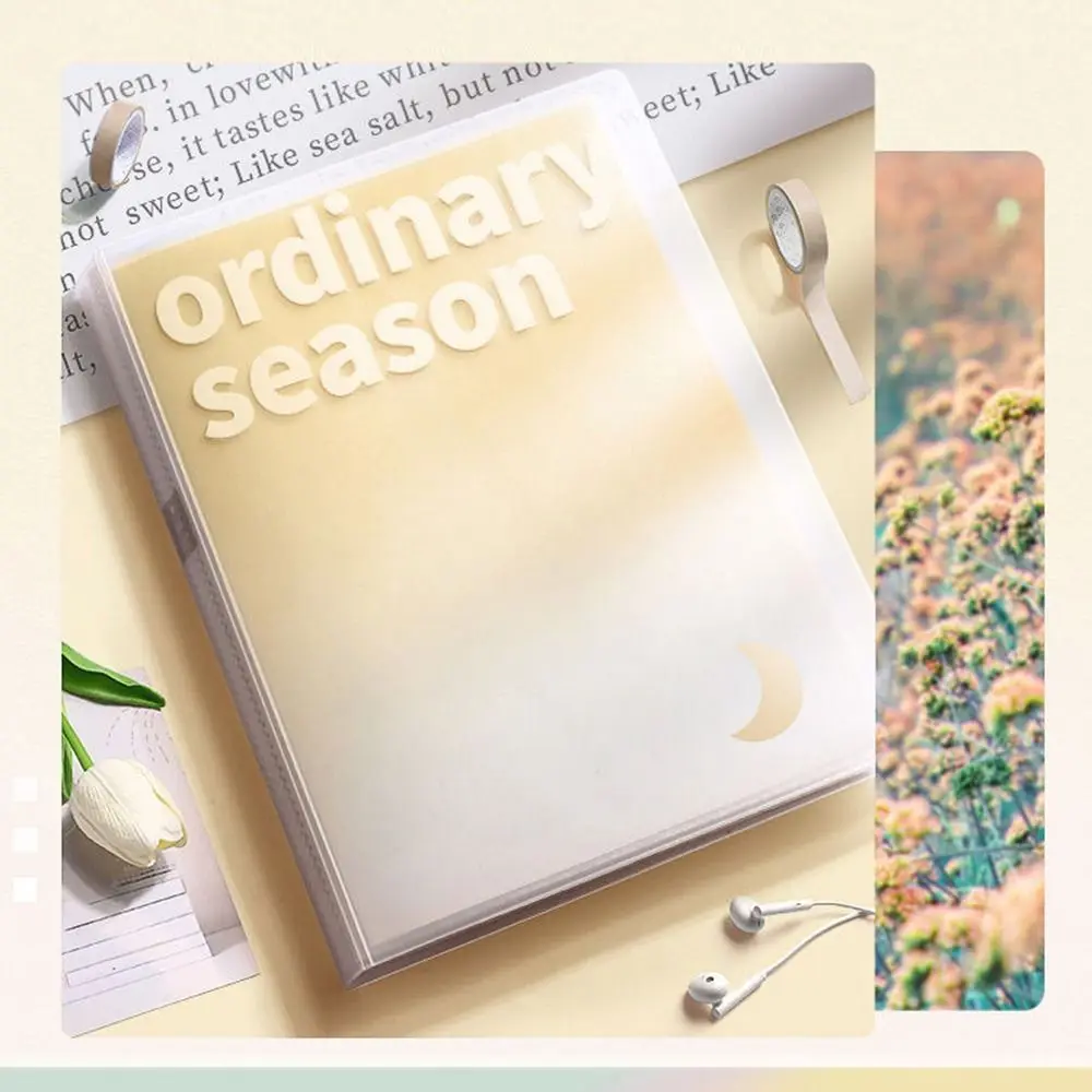 40/60/100Pages Storage Booklet Gradient Color Waterproof File Bag Multifunctional Large Capacity Test Paper Storage Organizer