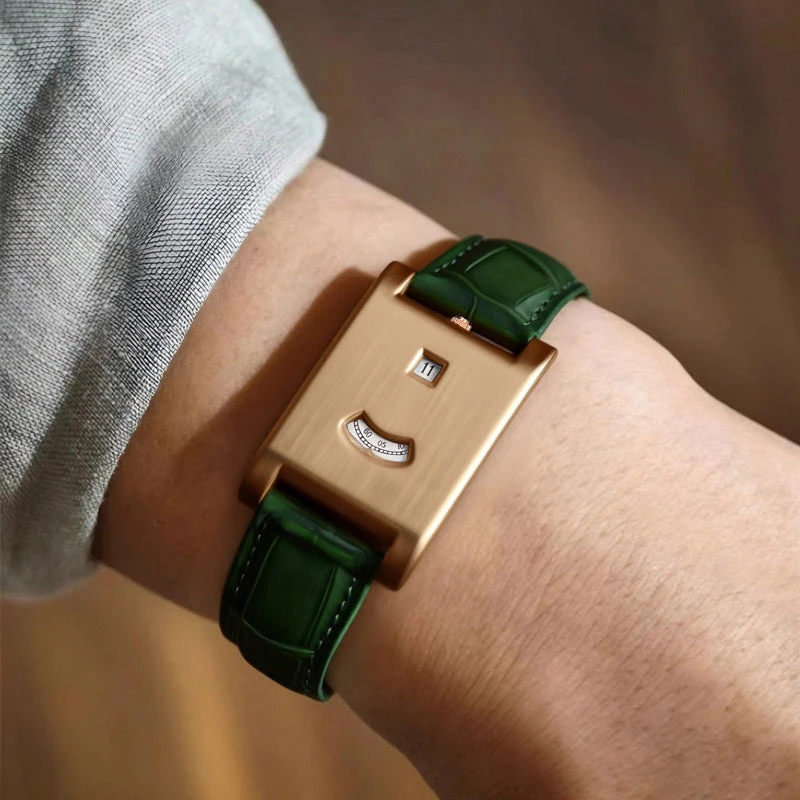 New Watch Fashionable Simple Light Luxury High End Square Watch Leather Strap for Men and Women Couple Quartz Clock Wristwatches