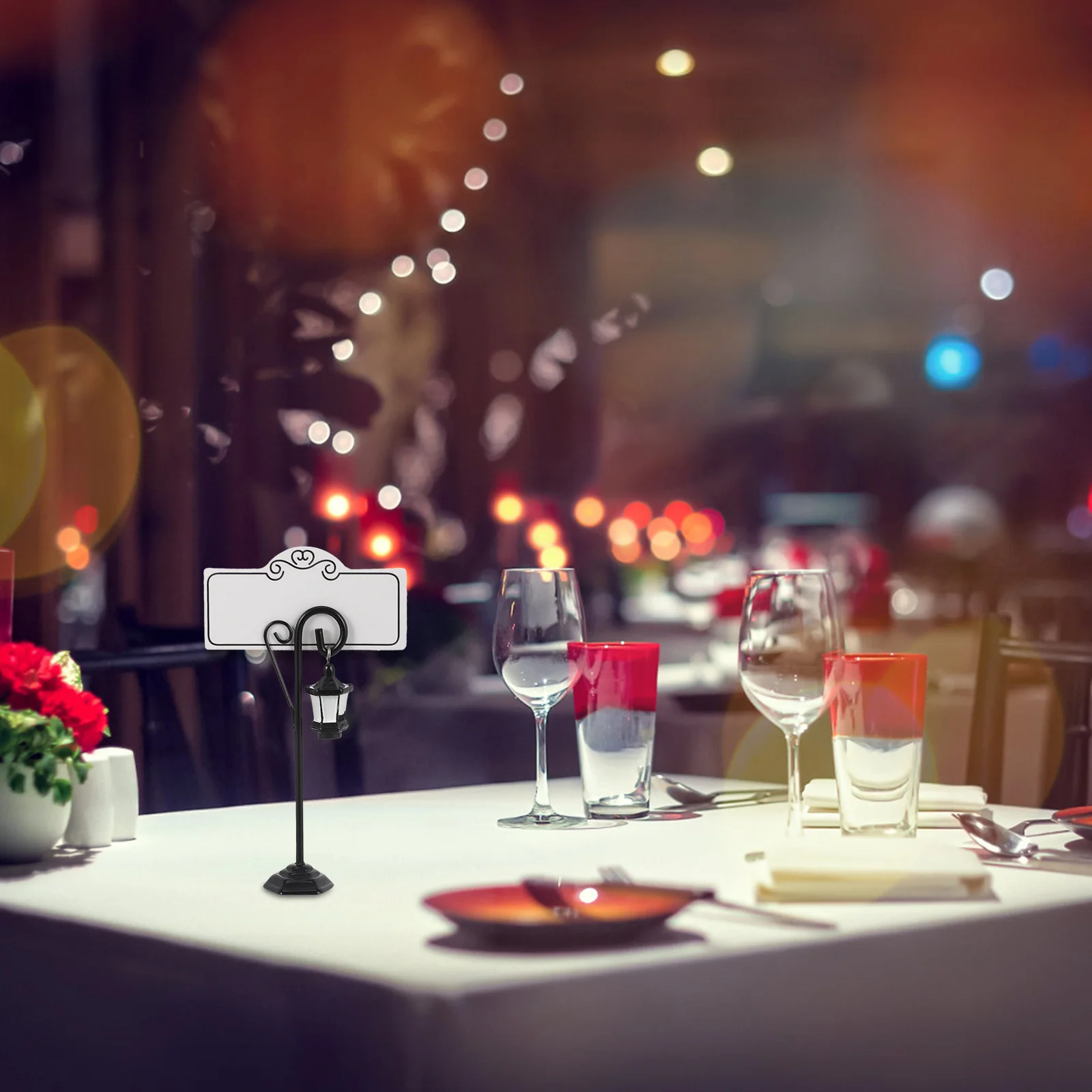 

2Pcs Table Number Holders Resin Wedding Table Cards Holders Party Place Cards Clips Buffet Menu Memo Holder Wedding Supplies