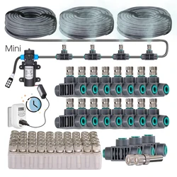 0.15MM Low Pressure Spray Nozzle Misting Cooling Kit Garden Gazebo Self-priming Pump Timer Socket Automatic Irrigation Fystem
