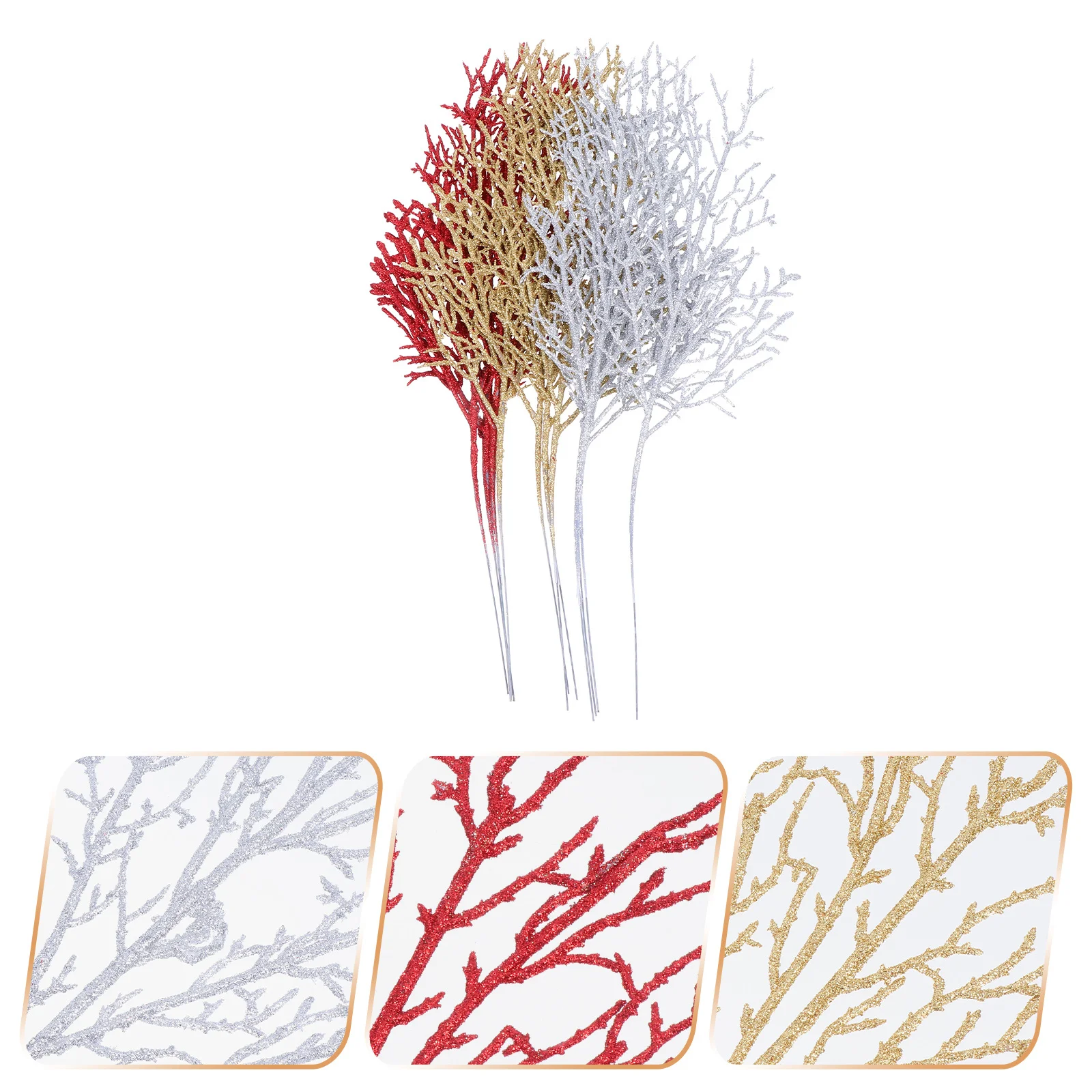 

12Pcs Fake Deadwood Branches Artificial Plant Decor for Christmas Xmas Party Ornament Realistic Nature Decoration