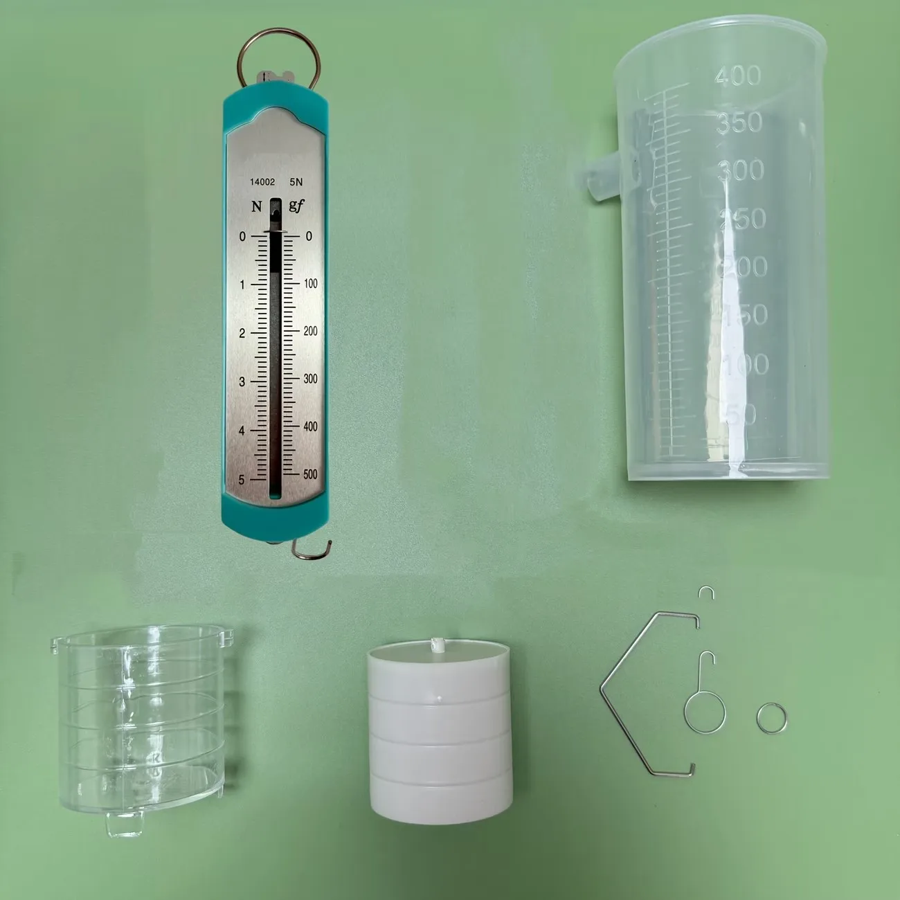 Archimedes Principle Experiment Kit with Force Gauge, Junior High School Physics Mechanics Experiment Equipment, Buoyancy and Overflow Principles