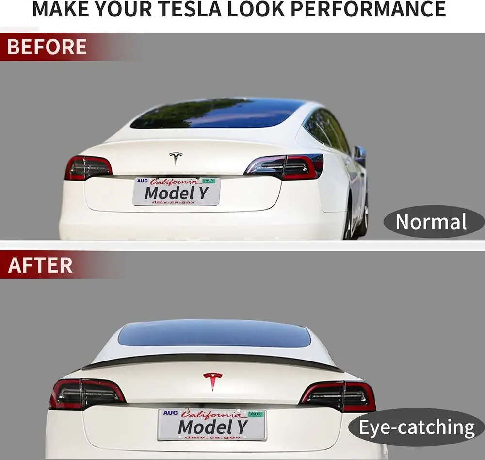 Tesla Model Y Rear Spoiler Wings ABS Trunk Lip Tail Wing 2020-2024 Trunk top wing Tail lip auto parts