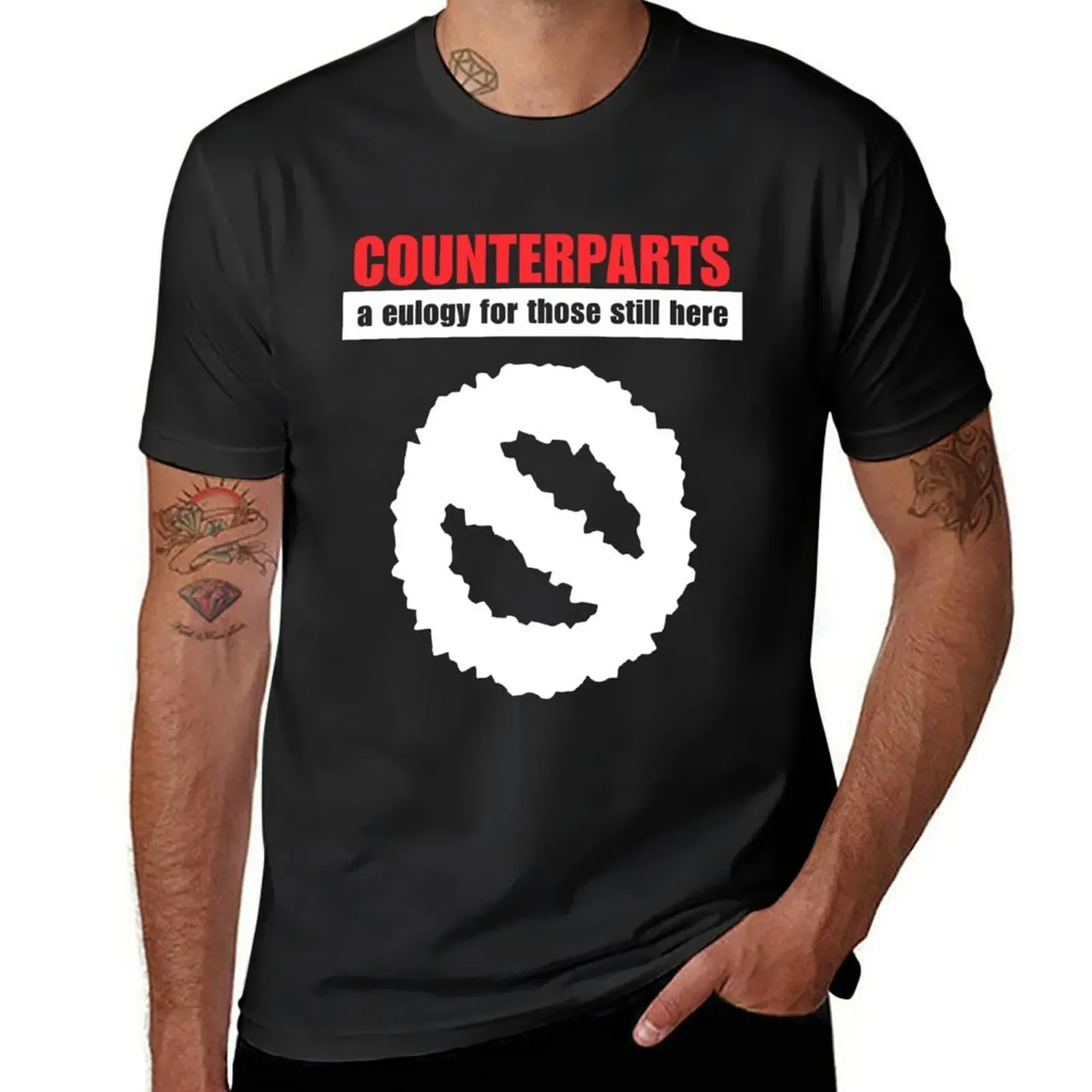 

Футболка Counterparts Merch A Eulogy For Those Still Here, футболка с короткими рукавами, летний топ, корейская мода, мужские футболки с рисунком, забавные