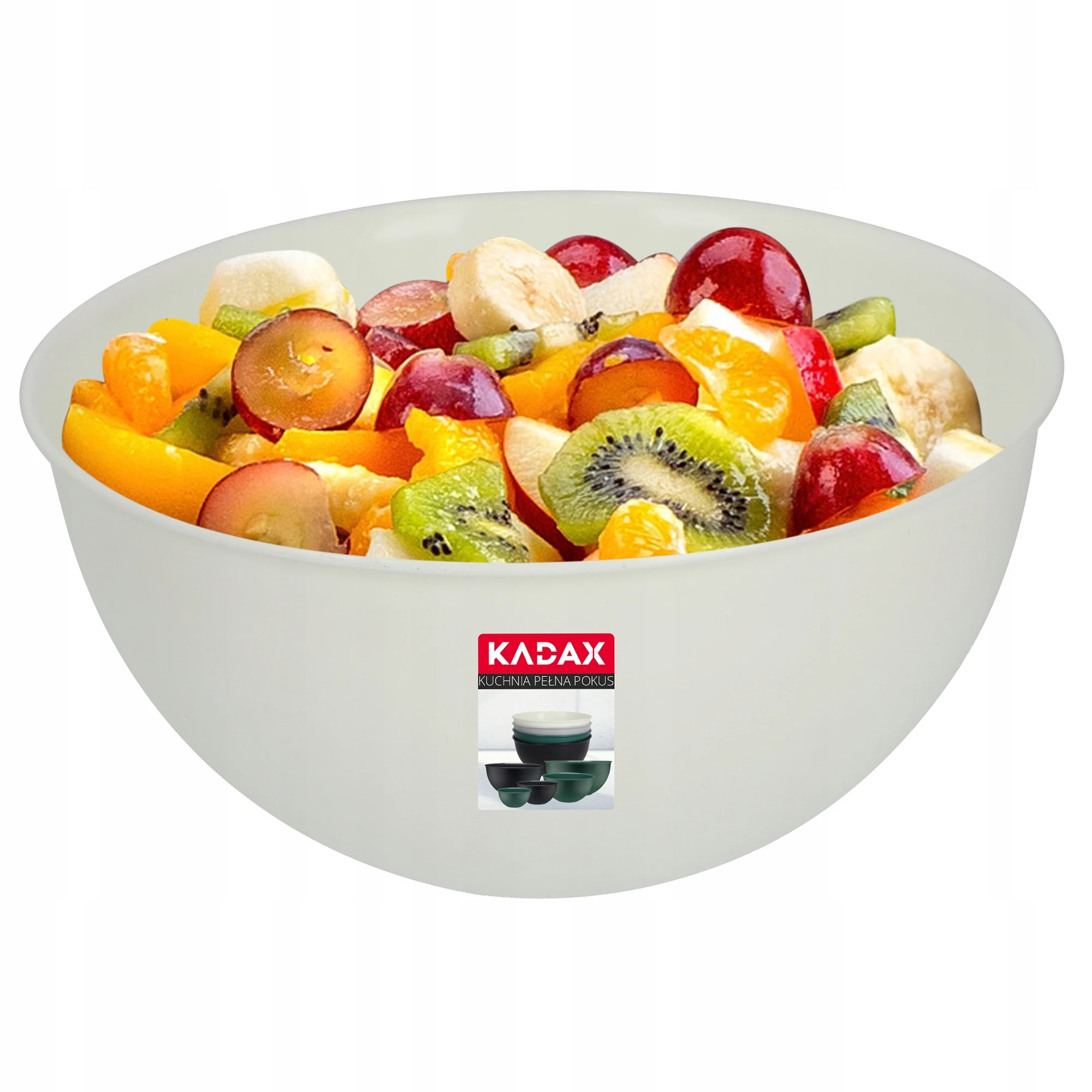 KADAX Keukenkom Kunststof Voor Salade 2L Crème