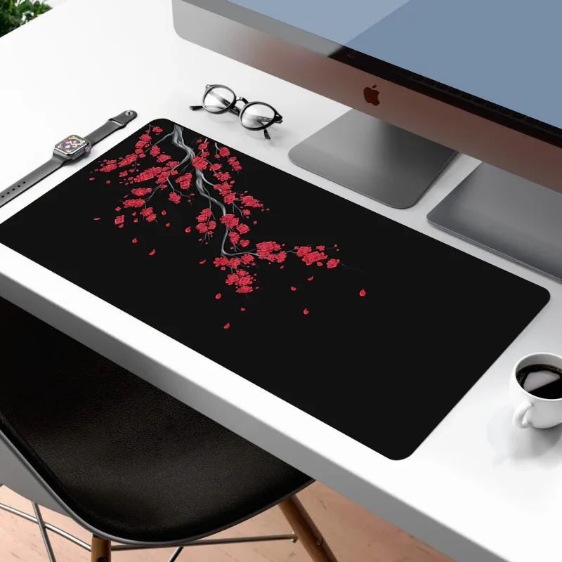 

Japan Cherry Blossom Mouse Pad Custom XXL Laptops Gaming Deskmat Sakura Mousepad Anime Office Carpet Game Keyboard Computer Desk
