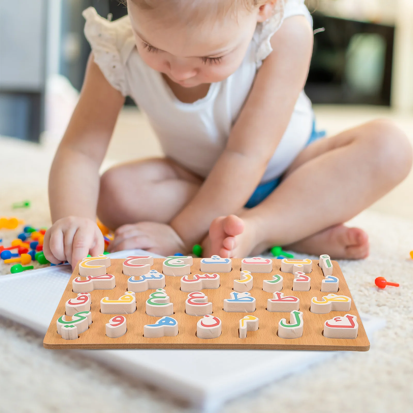 Alfabet puzzel speelgoed bijpassende letterbord hout logica speelgoed kleuterschool