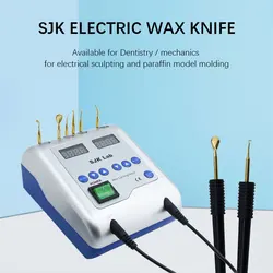 Sjk lab-電動waxerナイフ、6つのワックスチップを備えた彫刻、2つのペン、識別ツール、歯科機器