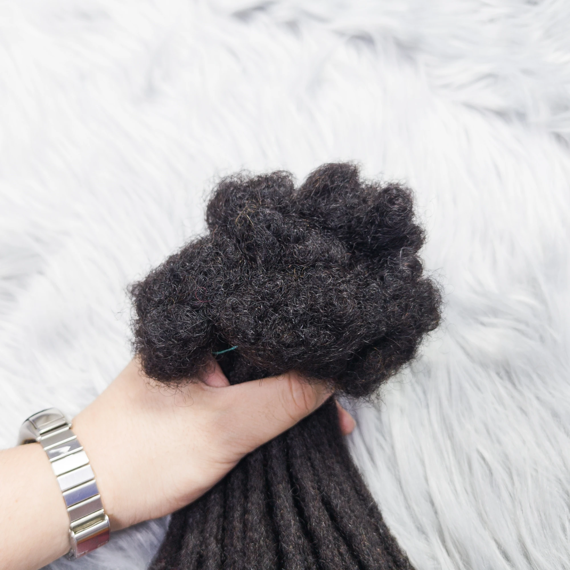 الملونة 0.6 سنتيمتر Loc تمديد 100% الشعر البشري Dreadlock ملحقات الشعر البرازيلي كامل اليدوية ريال Inter Loc ملحقات 10 بوصة #5