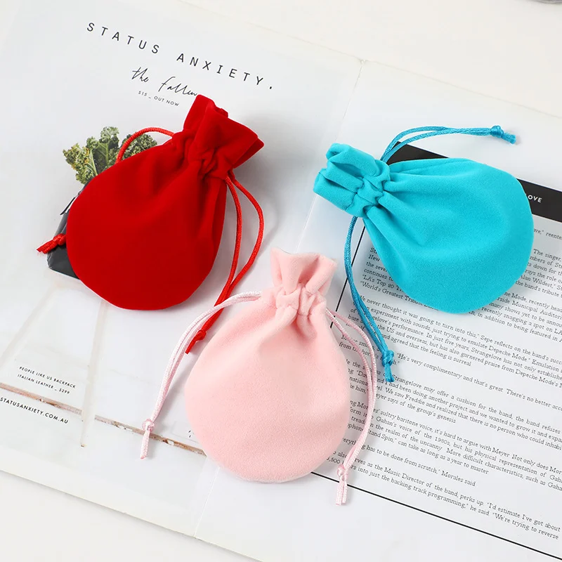 20pcs wholesale Eid jewelry plush bags holiday gifts jewelry accessories drawstring bag wedding candy bag gifts for guests