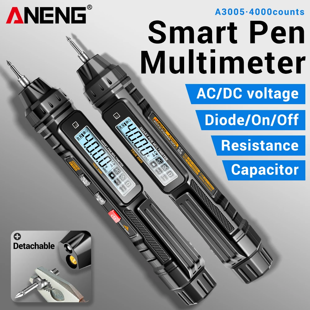 

Digital Multimeter Pen Type Professional ANENG A3005 AC/DC Voltage NCV induction tester Resistance continuity Ohm Electric Tools