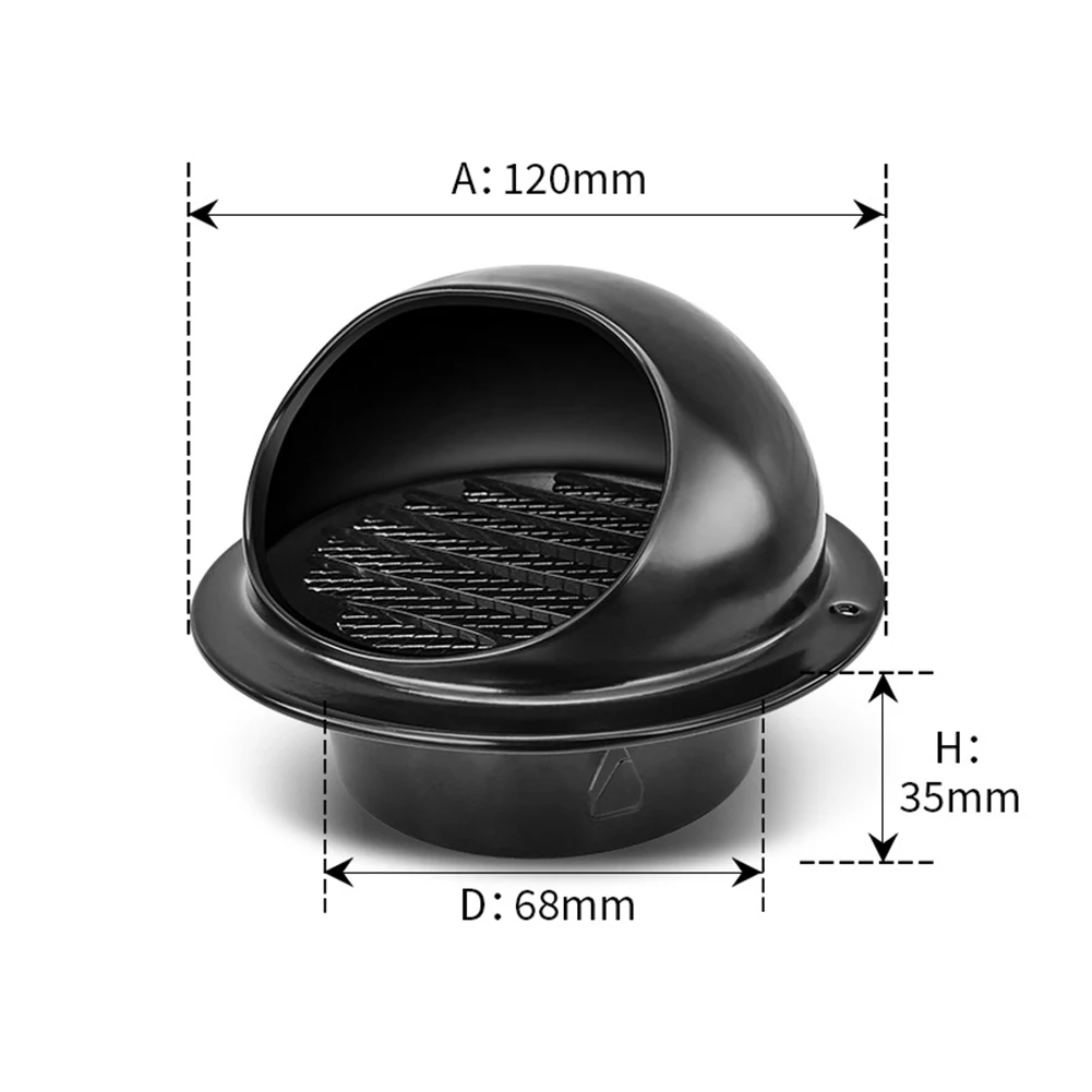 Stainless Steel For Exhaust Vent Cover For Dryer Bathroom Kitchen And RV With 45 Degree Louver Grille And Rain Deflecting Design