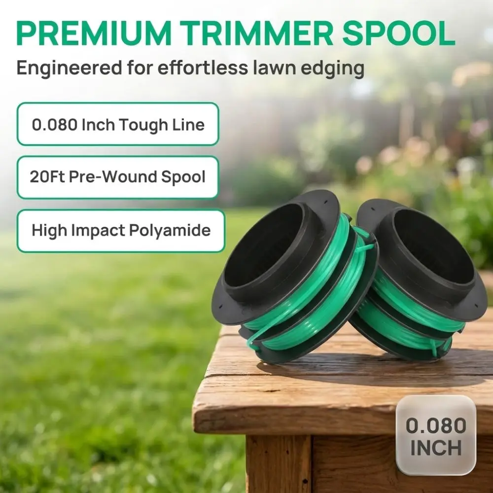 0.080 Inch Diameter Trimmer Spool Line for Husqvarna T25 125LDX 128L 128LD 128LDX 128RJ 129L 128DJX 129DJX 124R