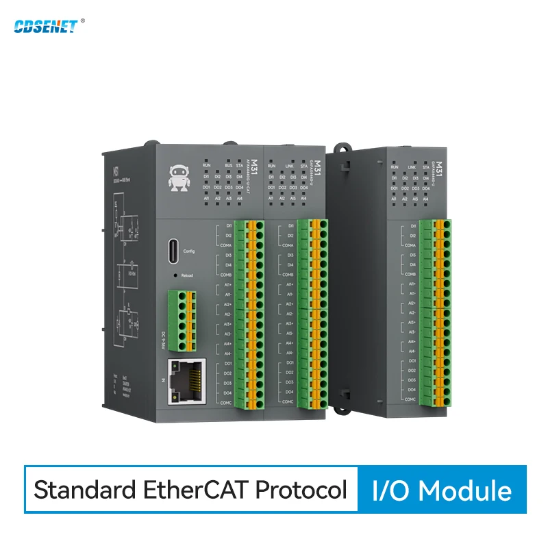 ethercat-リモート-io-モジュール-デジタルアナログ入出力-di-do-ai-ao-cdsenet-m31-cat-シリーズ-rs485-modbus-rtu-高速-dc9～36v