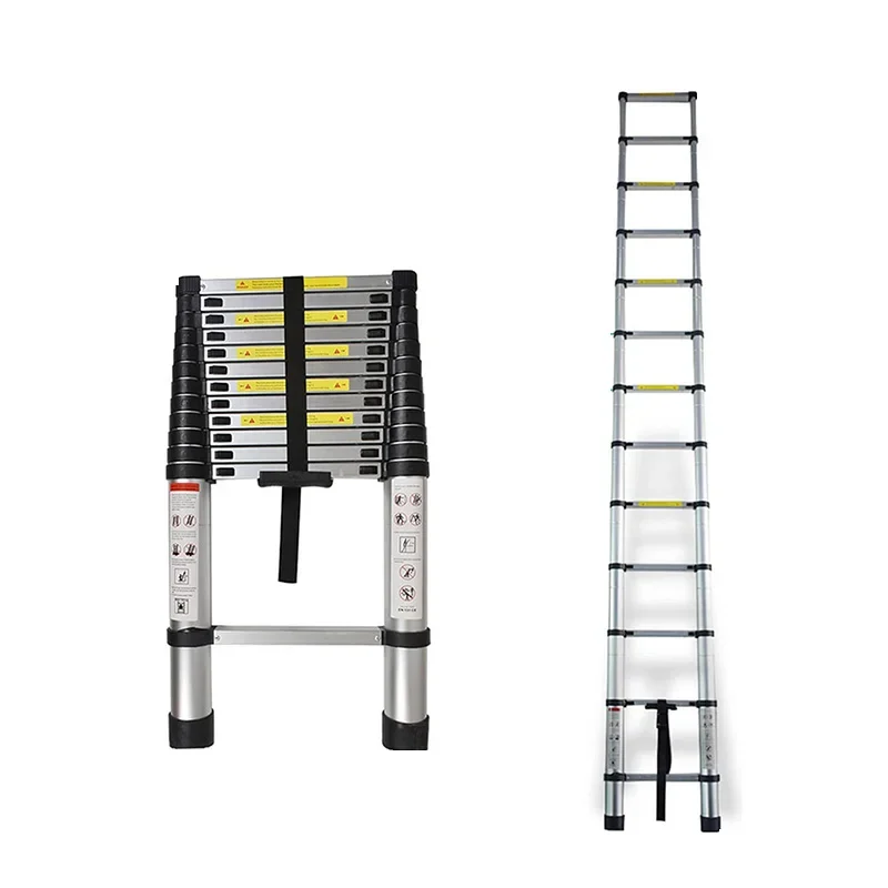 for Easy Handle Outdoor Aluminium Alloy Bamboo Section Ladder foldable ladder Highly Stable Aluminous Ladder for sale