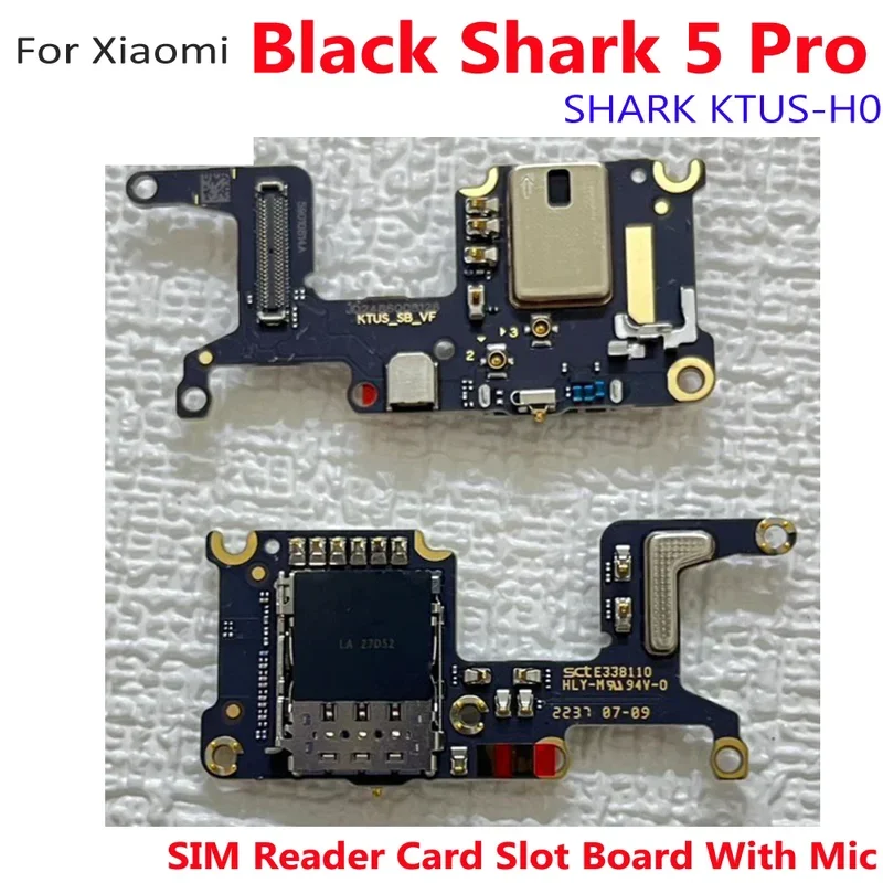 

Слот для SIM-карты, маленькая плата для Xiaomi Black Shark 5 Pro, разъем для зарядки микрофона, ЖК-экрана, разъем BlackShark