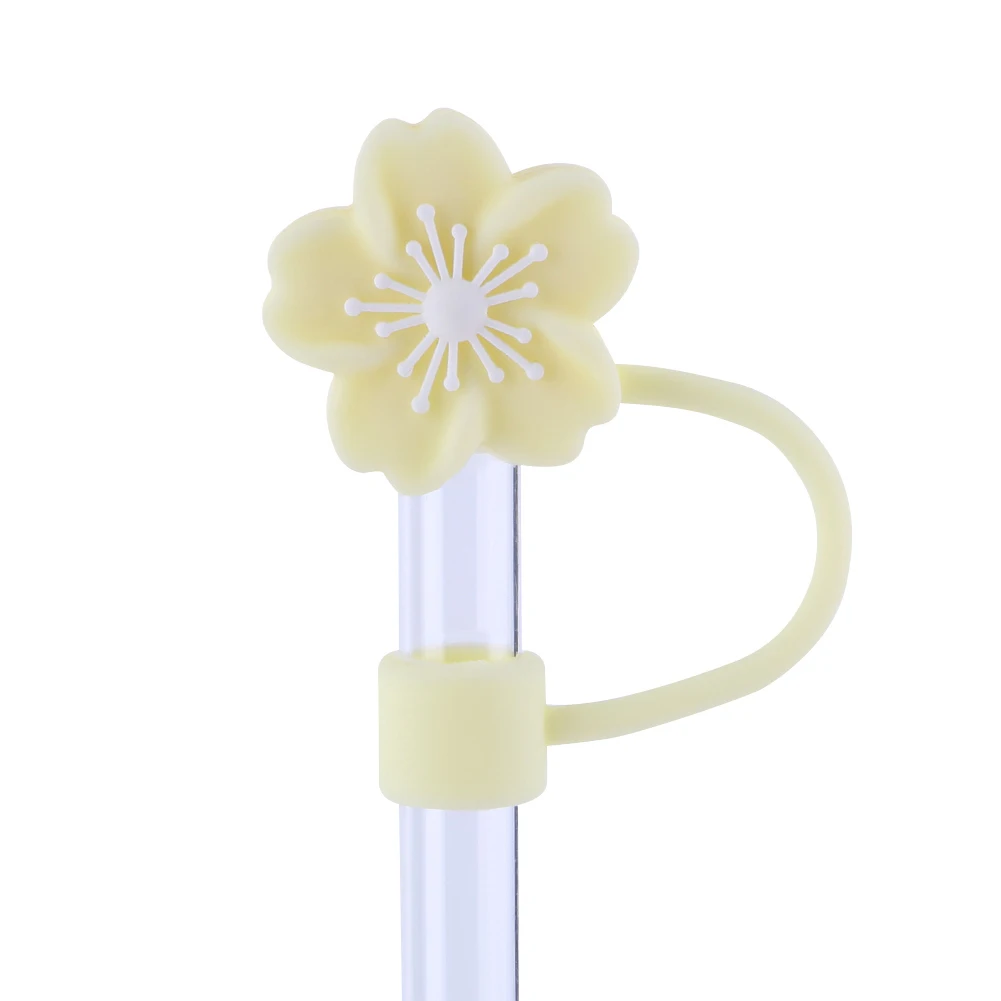 Flower Cute Straw Tip Cover Dust-Proof 10mm Drinking Straw Cap Reusable Straw Tips Lids Cup Accessories for Stanley Cup 30 40 Oz