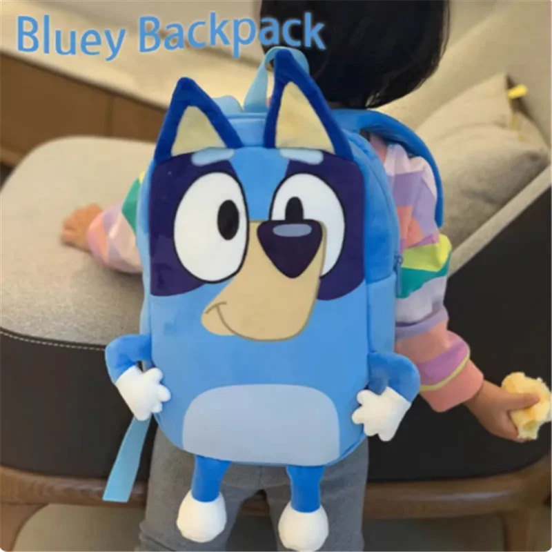 Cartoon Bluey Family Cosplay Kindergarten Children Schoolbag Bluebin Dog Backpack Kawaii Blue Orange Dog Backpack Children Gifts