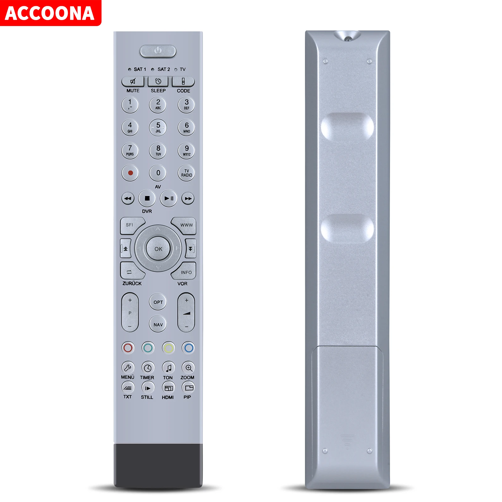 Remote control for TECHNISAT PVR235S DIGIPAL 2, DIGIPAL 2 TX, DIGITSIM S2 , 000X4721, 000X4756, AIRSTAR TELESTICK T1