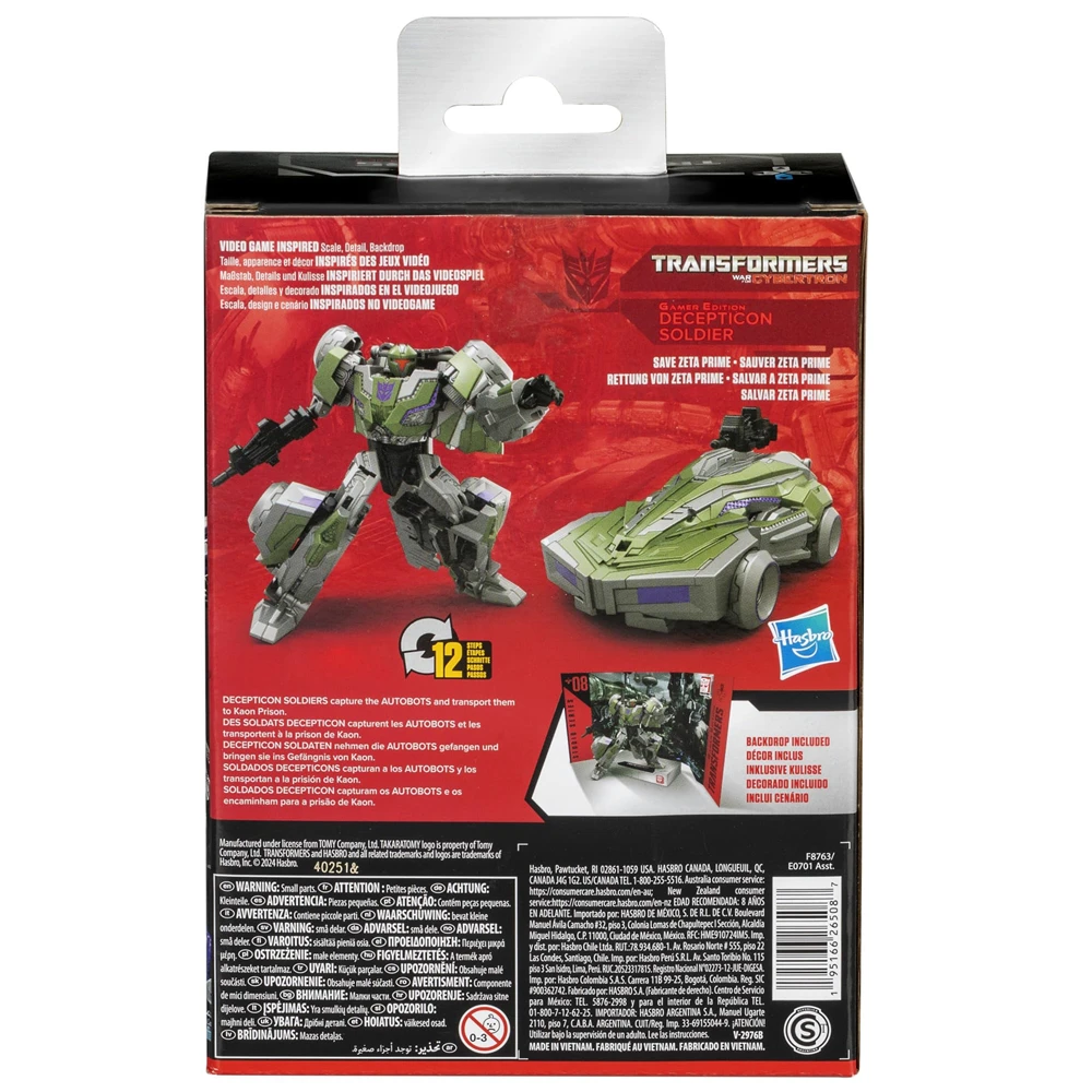 Transformers Toys Studio Series War for Cybertron Gamer Edition Decepticon Soldier Deluxe figura de acción de 4,5 pulgadas regalo SS GE-08