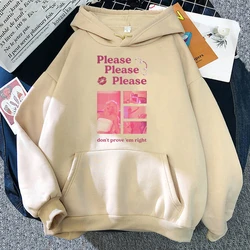 Please Please Please Sabrina Carpenter Hoodie Women Aesthetic Loose Hoodies Unisex Autumn Winter Harajuku Pullovers Sweatshirts