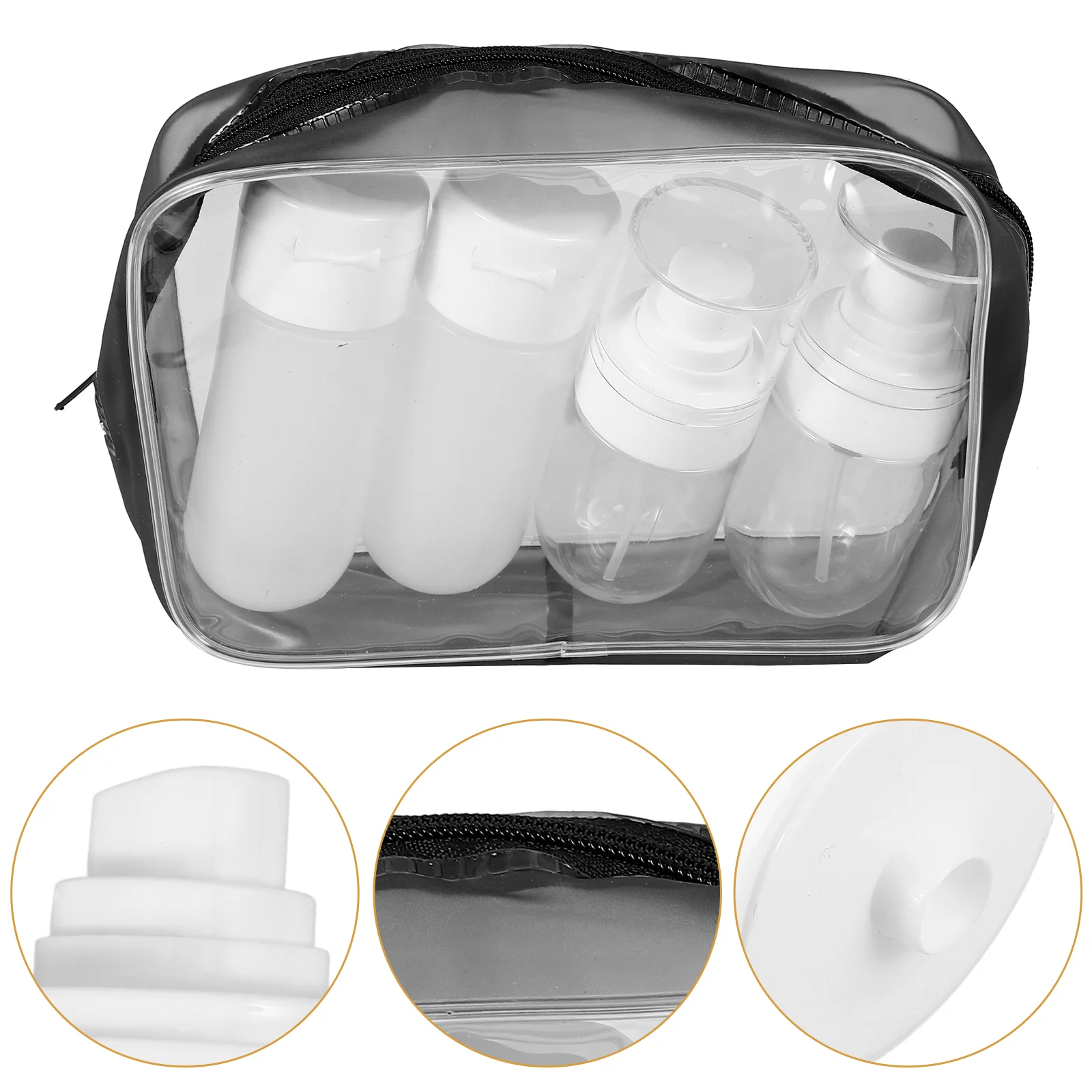 

4 Pcs Inverted Hose Set Travel Containers For Toiletries Flexible Empty Bottles Shampoo Squeeze Lotion Toiletry