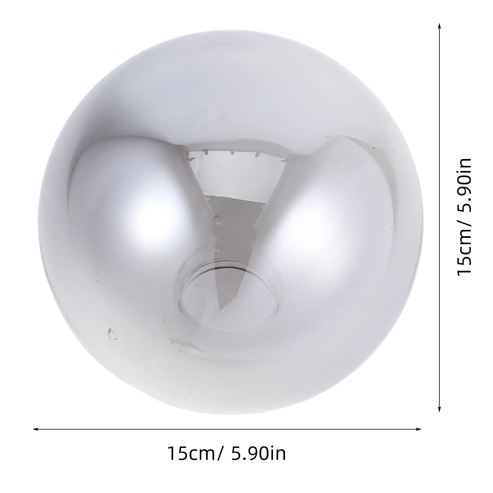 Glass Lamp Shade Replacement 42Mm E27 Screw Base High Borosilicate Clear Spherical Globe for Pendant Light Chandelier Wall Lamp