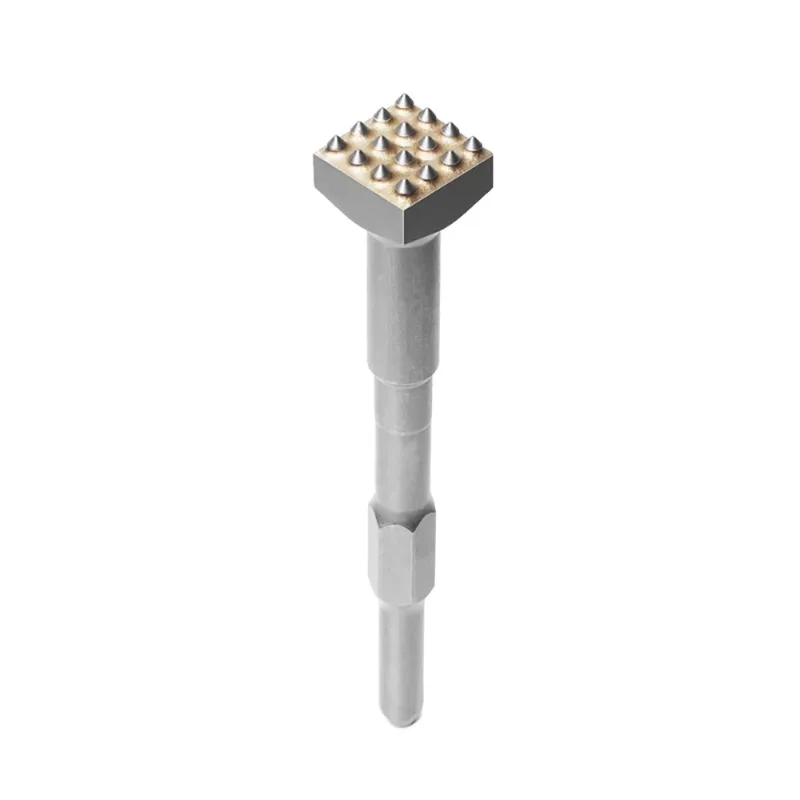 10PCS Concrete Electric Pick Chisel Head Alloy Electric Hammer Impact Drill Hexagonal, Square Handle Optional