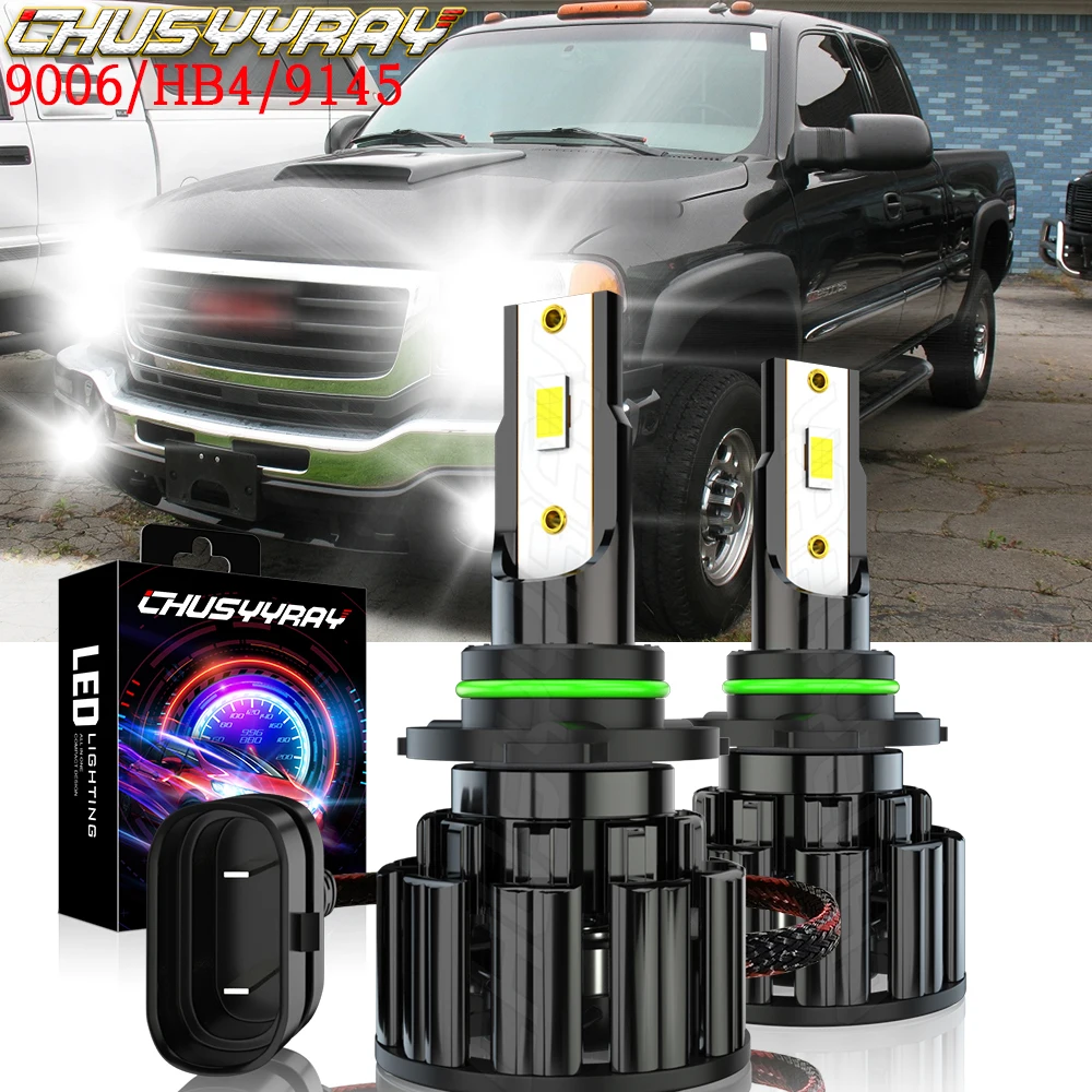 CHUSYYRAY 9006 Compatible For Gmc Sierra 1500 2500 1995-2006 48W 12000LM Led Headlight Lamp For Car CSP Chip 9006 HB4 9145